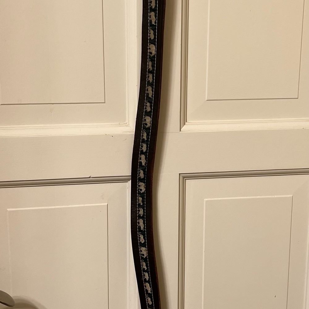 Rare Vintage handmade leather belt with animals patterns